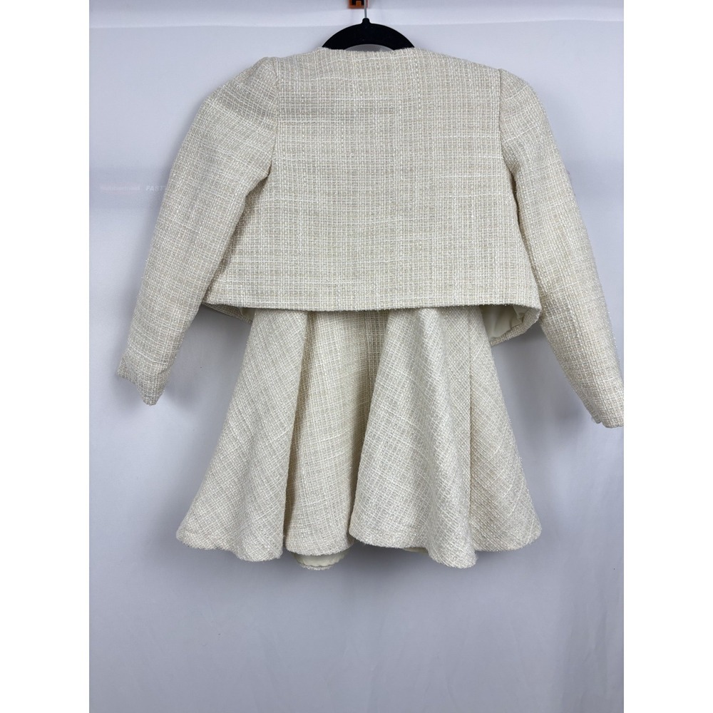 Rachel Zoe Girls Tweed Dress Jacket Set Size 7 Classic Luxe Outfit - Picture 2 of 12